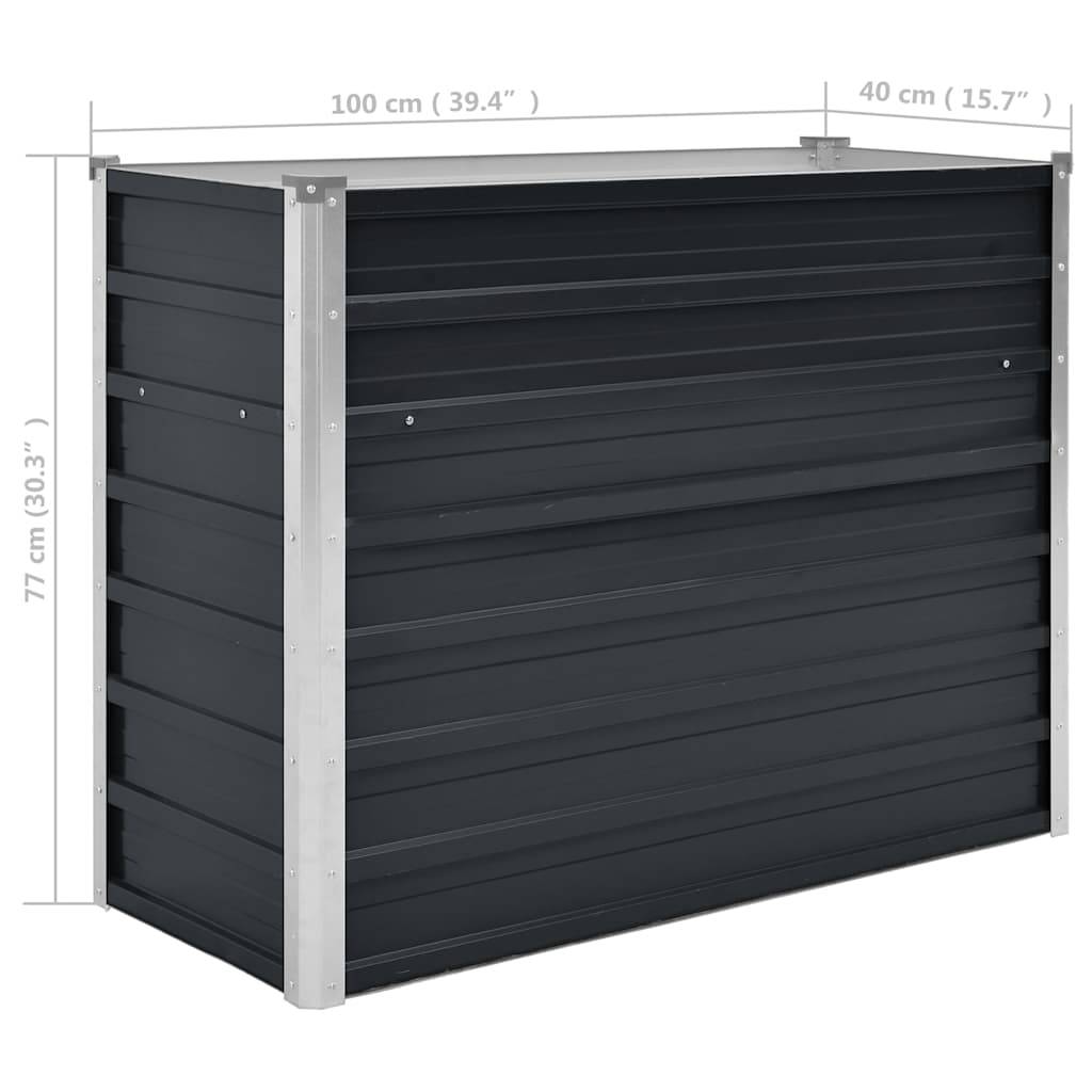 Prolenta Premium - Jardinière acier anthracite 100 x 40 x 77 cm - Prolenta premium p339.3 - Image 8