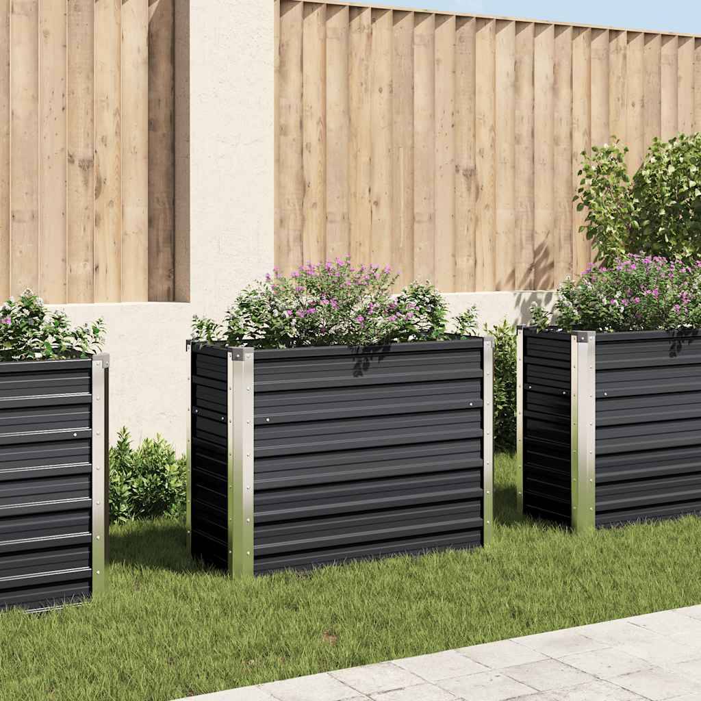 Prolenta Premium - Jardinière acier anthracite 100 x 40 x 77 cm - Prolenta premium p339.3 - Image 2