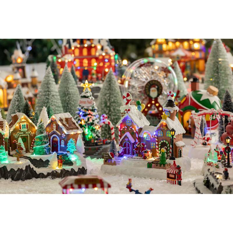 Village lumineux Père Noël bonhomme de neige train 11 LED musical et  ATMOSPHERA CREATEUR D'INTERIEUR - Image 9