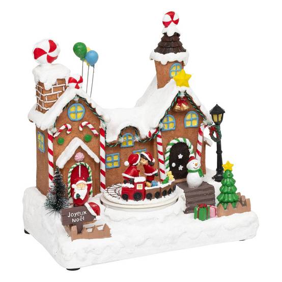 Village lumineux Père Noël bonhomme de neige train 11 LED musical et ATMOSPHERA CREATEUR D'INTERIEUR - Image 1