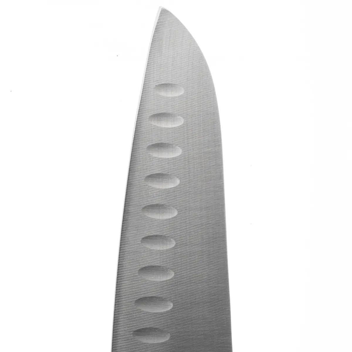 Couteau Santoku "Inox Forgé" 31cm Gris - Image 3