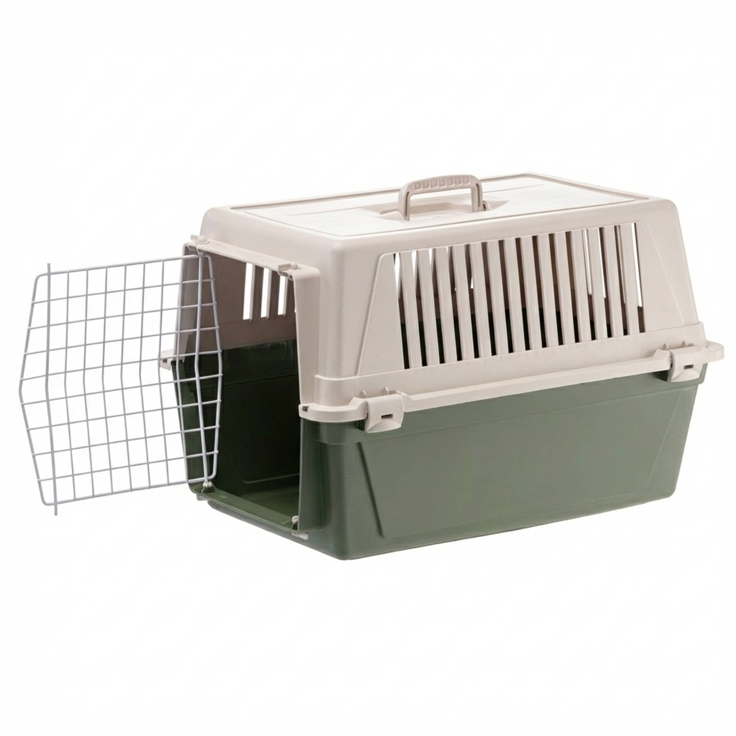 Ferplast - Ferplast Caisse de Transport Chat, Cage de Transport pour Chiens Petits Moyens et Chats jusqu'à 15 Kg, Porte en Fer Plastifié, Fentes d'aération, 40 x - Image 5