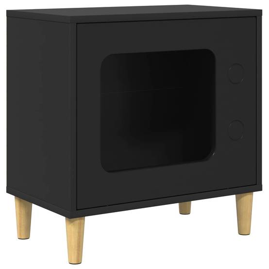 Maison pour chat bois d'ingénierie noir 51 x 30 x 52 cm, Poids:8.98kg - PANGIVO - Image 2