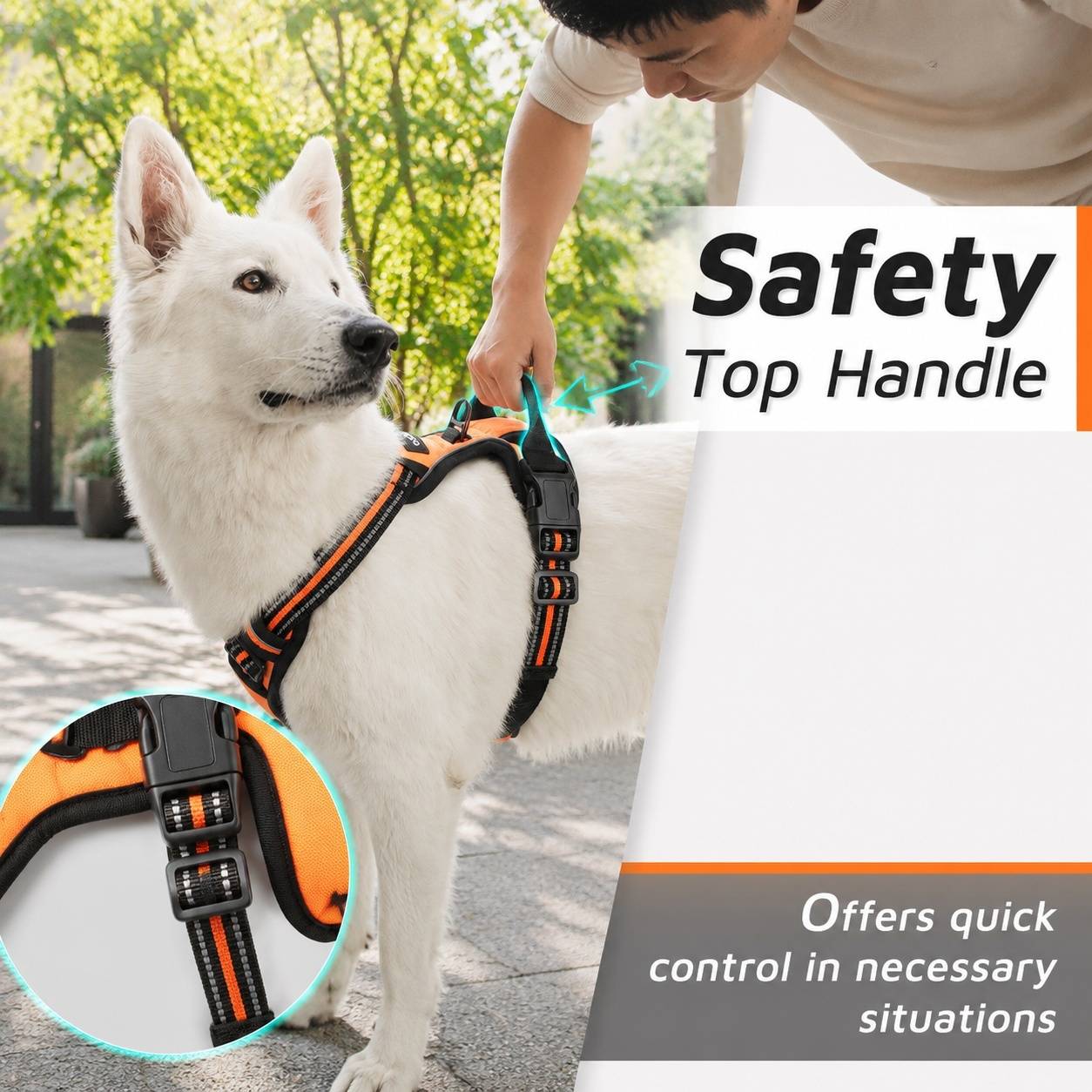 Harnais Anti Traction pour Chien Taille L Respirant Réfléchissant Confortable - Image 5