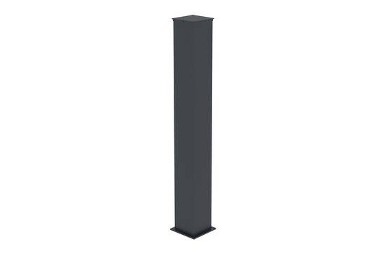 Casanoov Portillon bois composite 1m ATHOS H.140cm gris anthracite avec cadre aluminium + 2 poteaux EIFEL aluminium 20x20cm 160 x 300 cm Anthracite - Image 4
