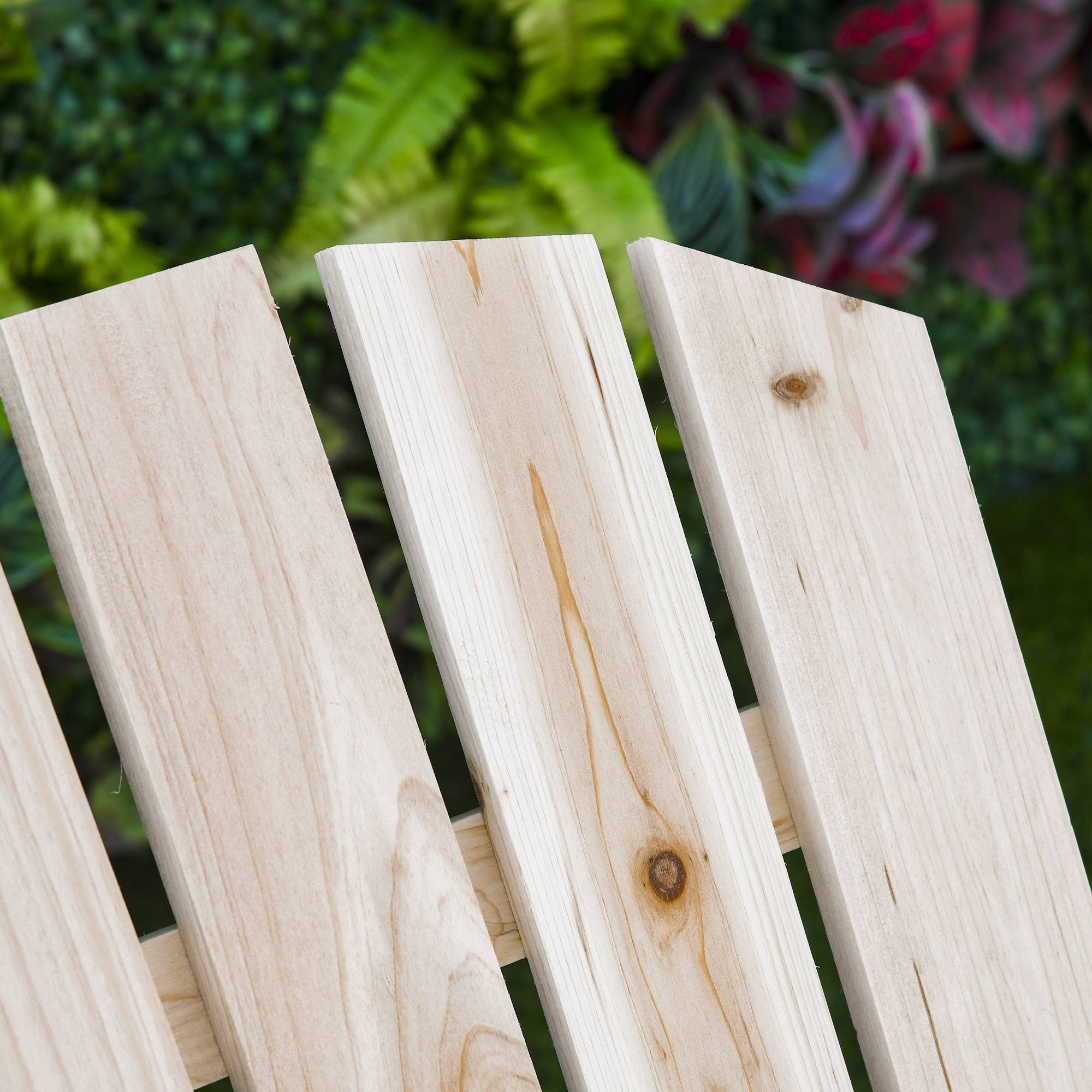 Outsunny - Banc de jardin 2 places design Adirondack assise dossier à lattes larges accoudoirs bois naturel pin lasuré - Outsunny - Image 6