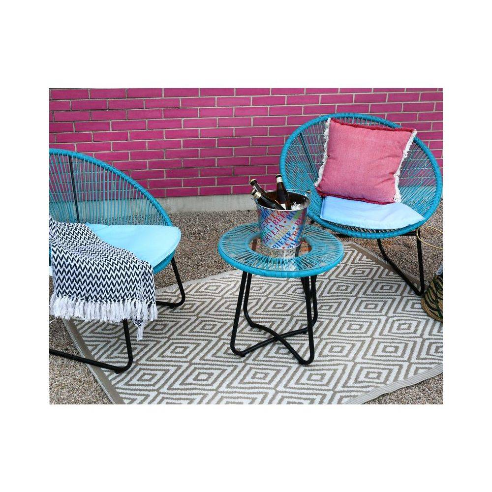 Aubry Gaspard - Tapis d'extérieur en polypropylène 120 x 180 cm Diamant - Beige - Image 2