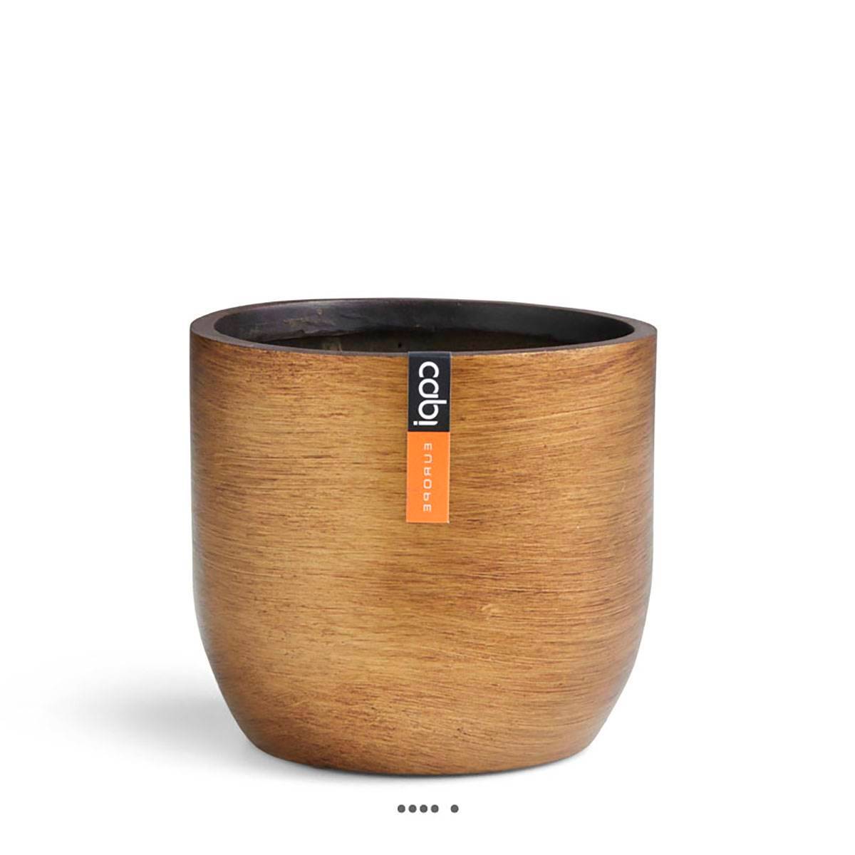 Artificielles - Joli pot rétro forme eggpot doré en matières synthétiques H 41 x D 42 cm Doré - dimhaut: H 41 cm - couleur: Doré - Image 1