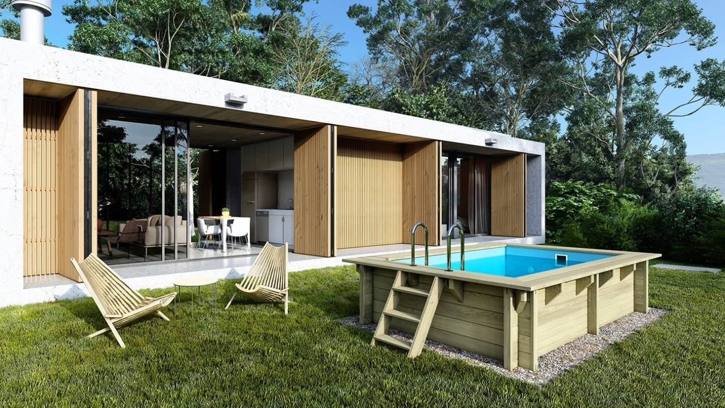 Altanka - Piscine en bois 3,20x2,20 - H.0,70 m - BAS756OSP - Image 1
