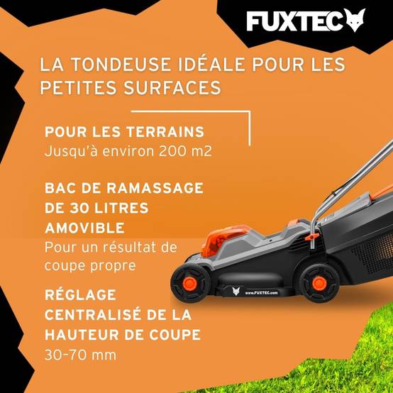 FUXTEC - FUXTEC Kit Entretien Jardin 20V avec Tondeuse à Batterie et Taille-Haies - Image 6
