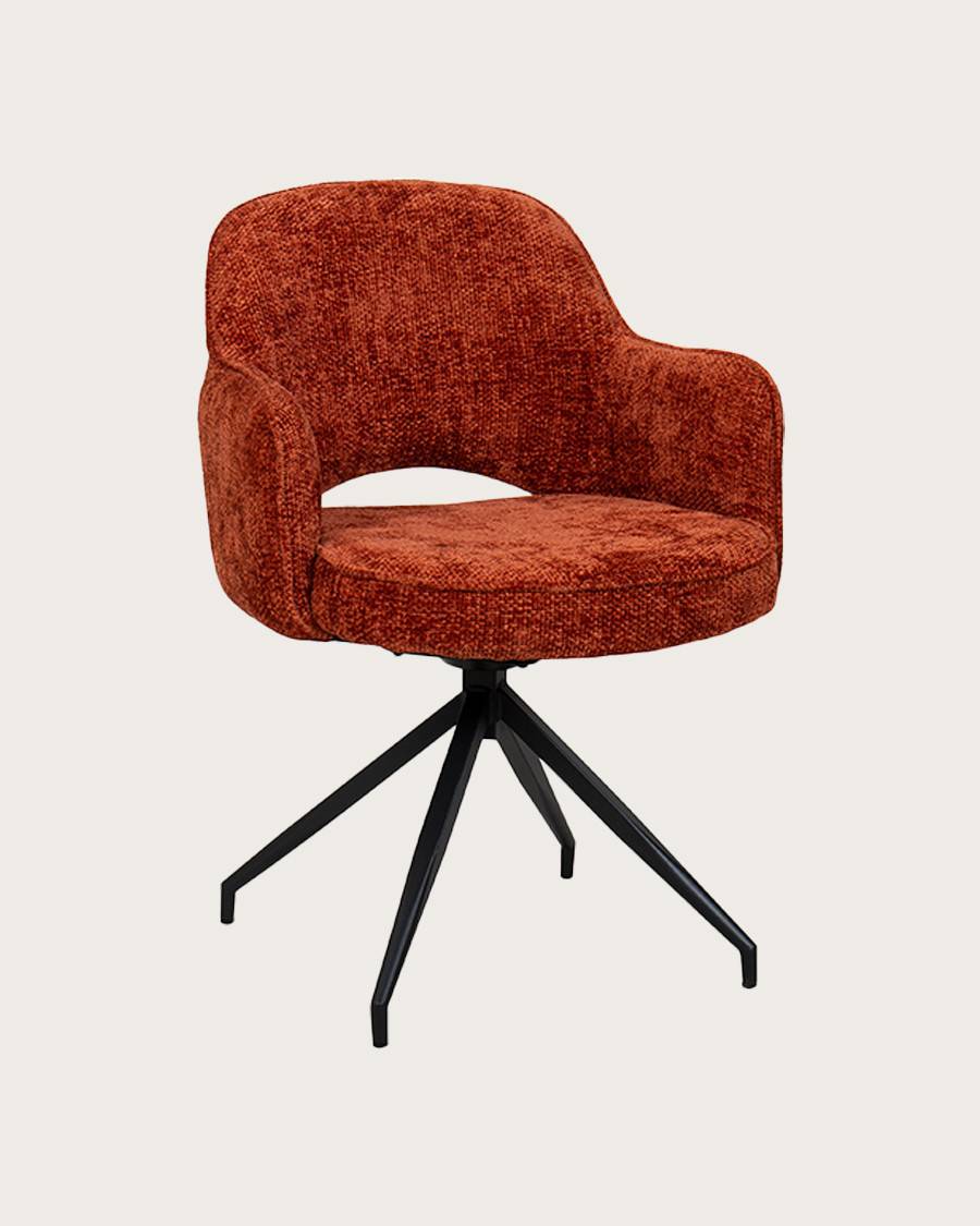 Elba - Lot de 2 chaises en tissu et pieds métal - UNIQKA - Image 1