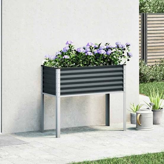 Vidaxl - Jardinière de jardin Anthracite 100x45x90 cm Acier vidaXL 4008972 - Image 4