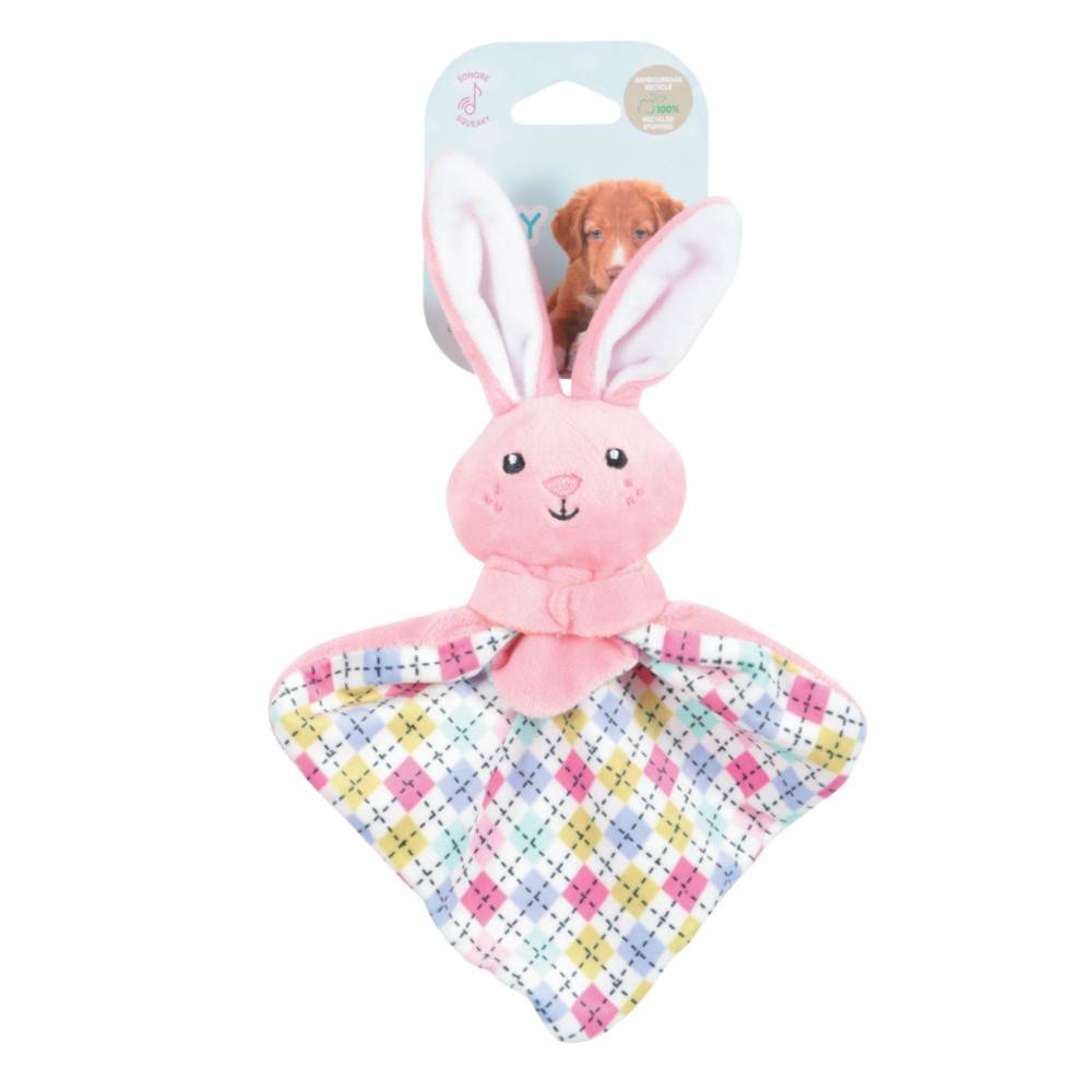 Animallparadise - animallparadise - Peluche Tiny lapin rose doudou 26 cm jouet pour chiots - Image 2
