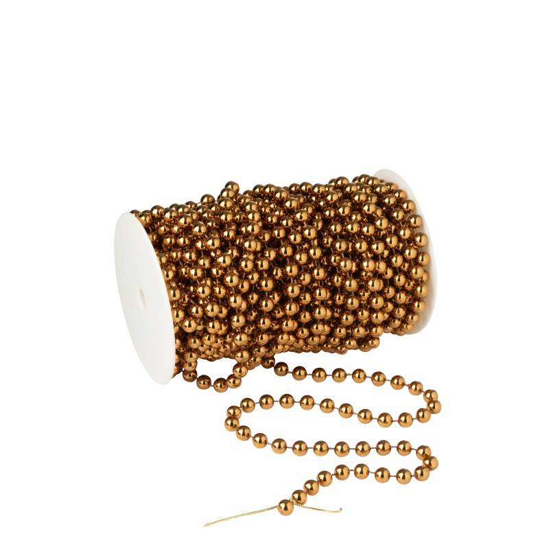 Guirlande perles en rouleau en plastique marron 20 m - J-Line - Image 2