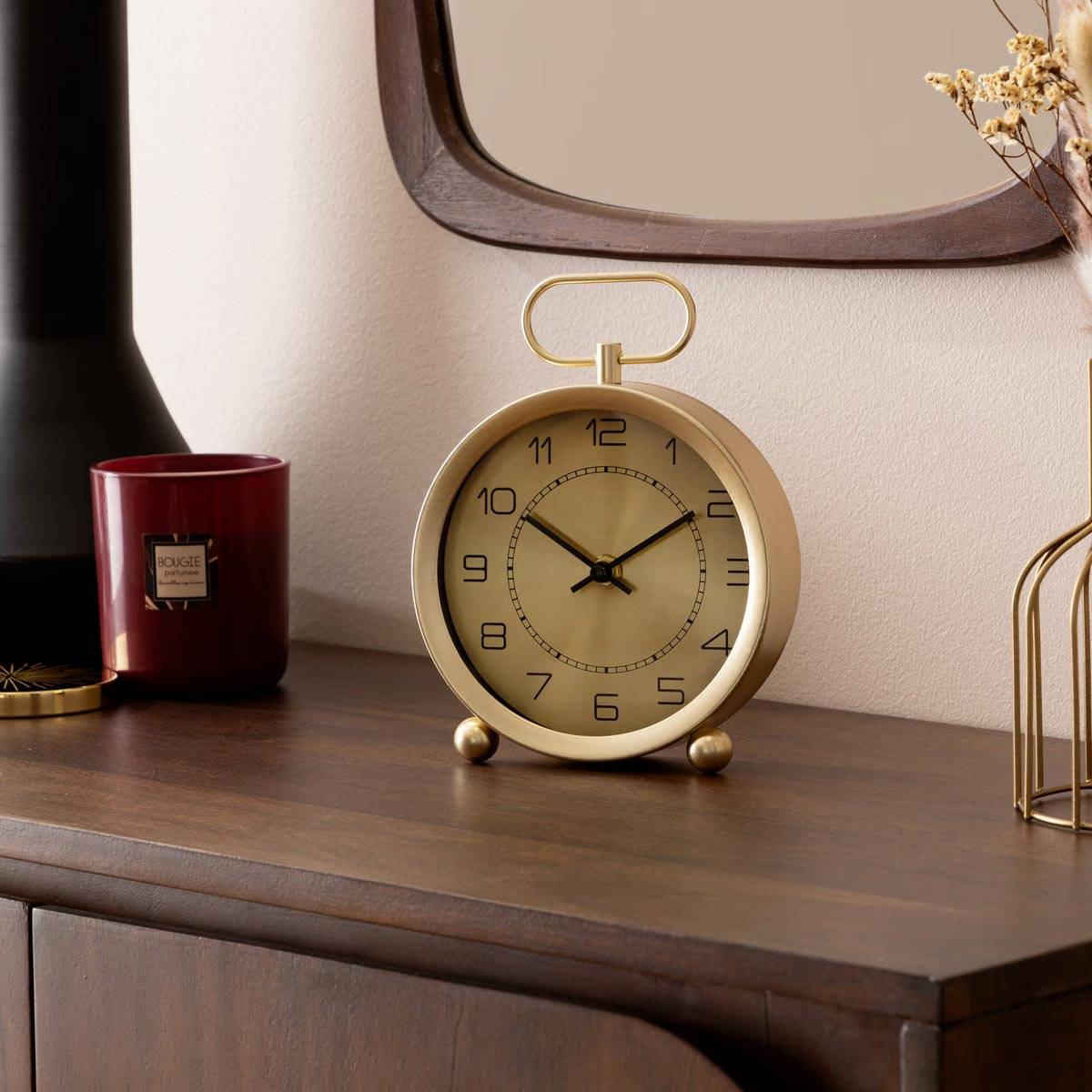 Horloge à Poser à Gousset "Irina" 19cm Doré - Image 2