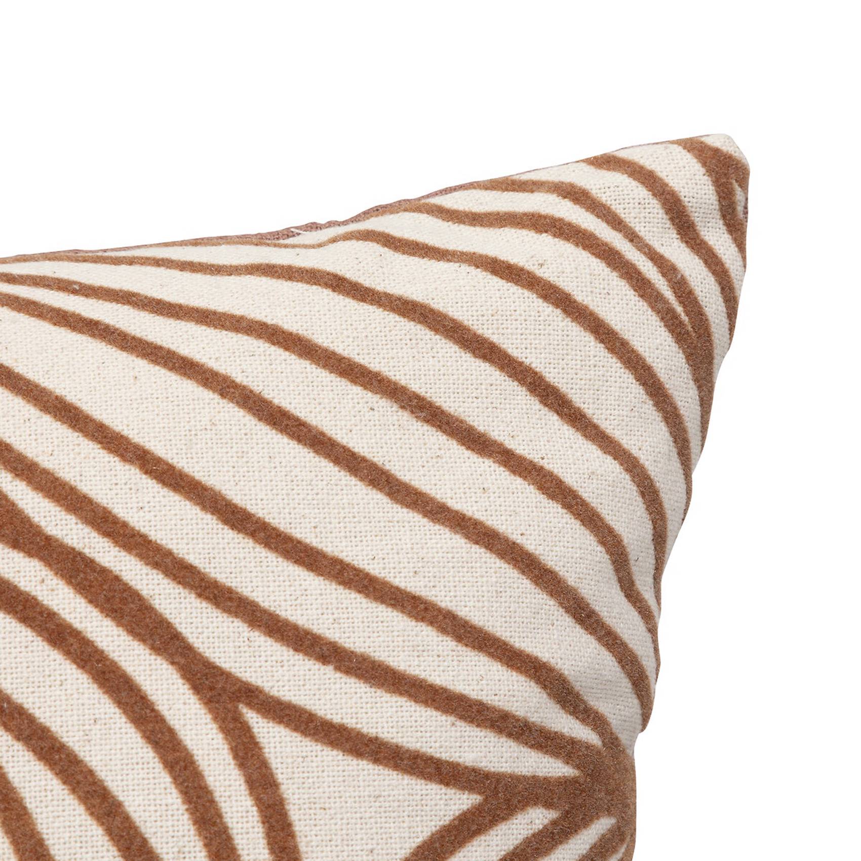 Atmosphera - Coussin floqué en velours motif feuille - ATMOSPHERA - Image 2