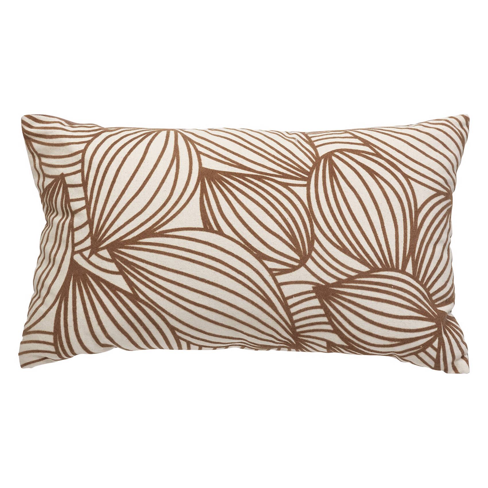 Atmosphera - Coussin floqué en velours motif feuille - ATMOSPHERA - Image 1