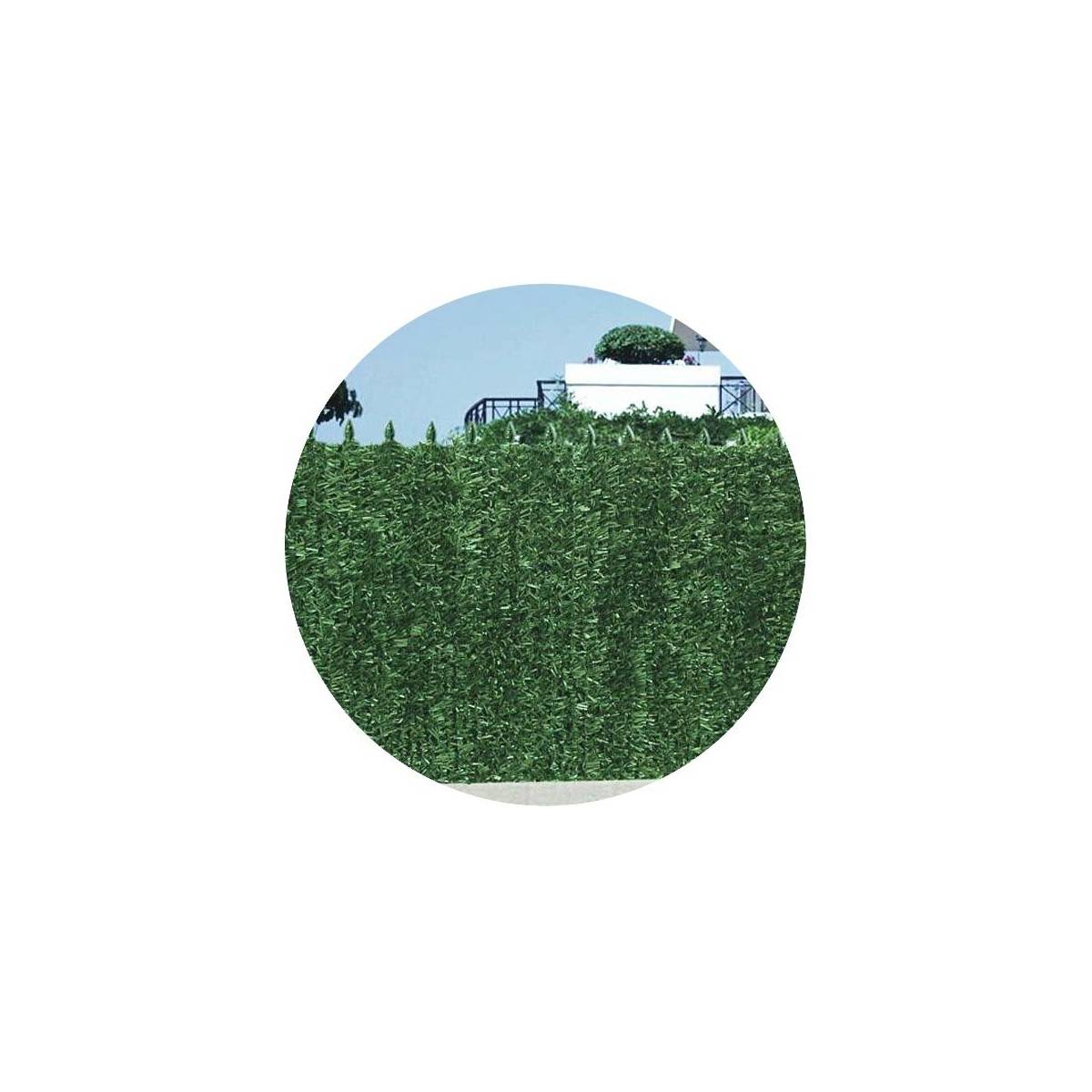 Haie artificielle 126 brins vert sapin en rouleau Ultra 1 x 3 m (Lot de 6) - Image 1