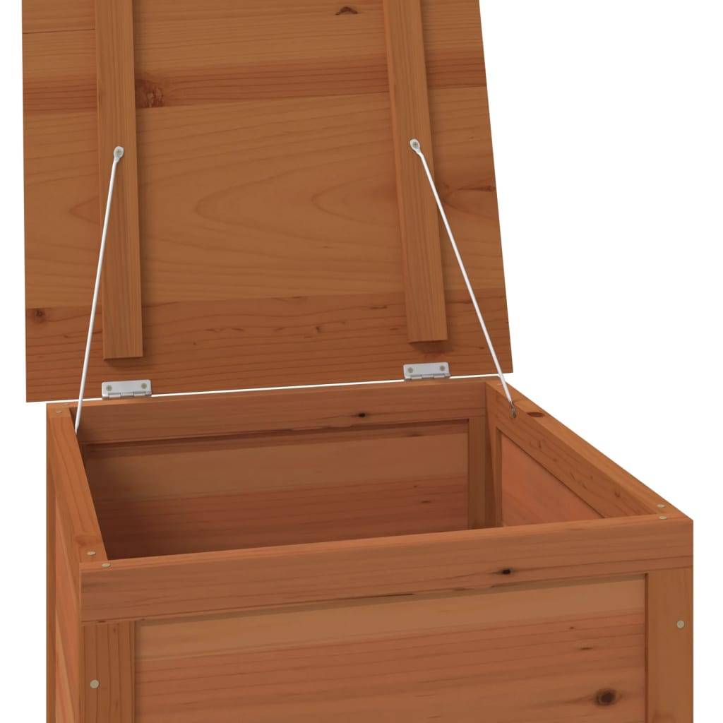 Boîte à coussins d'extérieur marron 50 x 50 x 56 cm sapin massif - Image 5