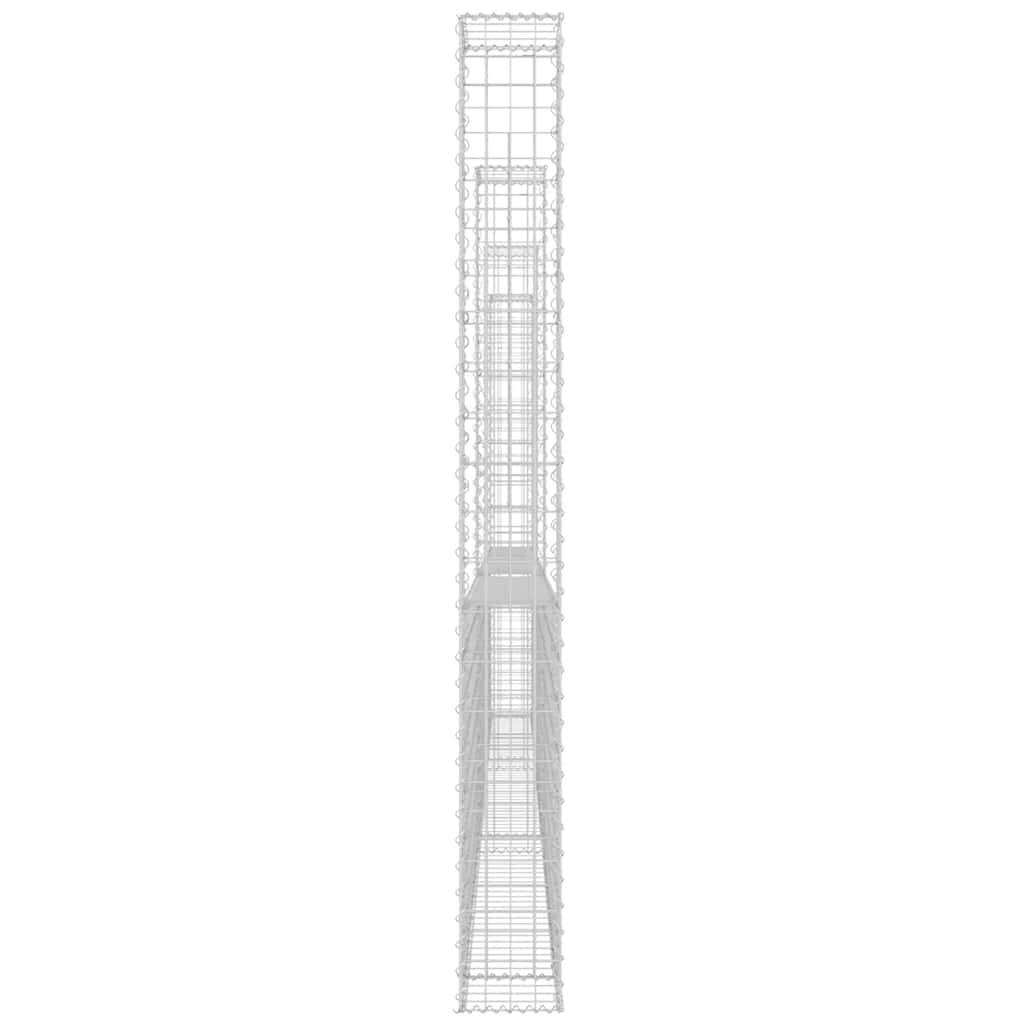 PANGIVO - Panier de gabion en fer argenté 380 x 20 x 200 cm avec 4 poteaux - PANGIVO - Image 4