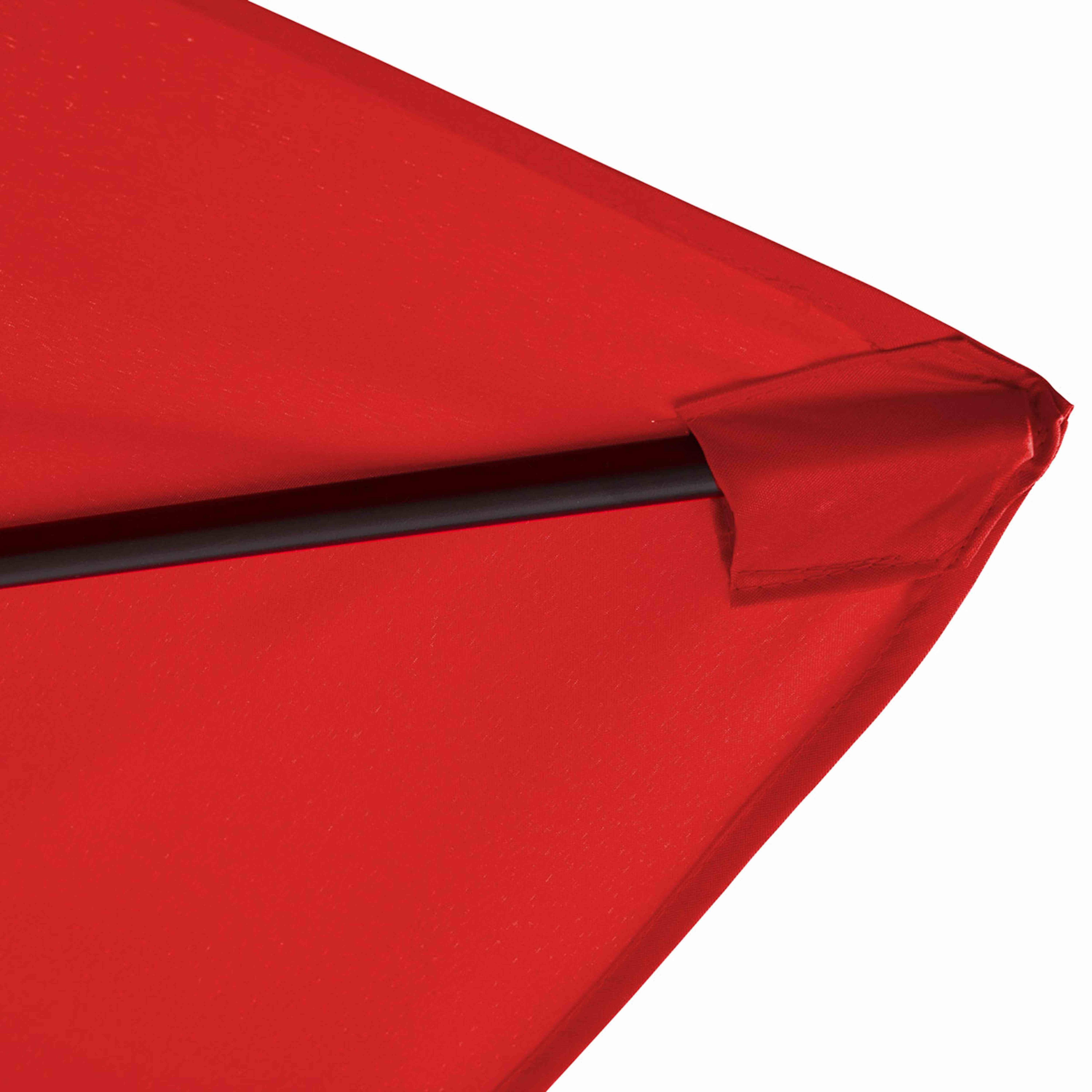 Oviala - Parasol déporté 3x3m et 4 dalles à remplir acier rouge Genova - Oviala - Image 6