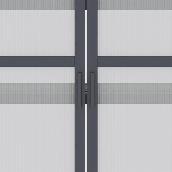 Serre de balcon bois sapin polycarbonate 3 niveaux double porte 70x42x132cm gris - ComfortXL Outdoor Living - Image 9
