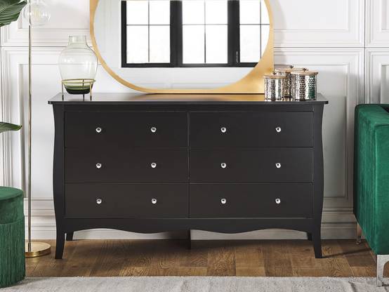 Beliani - Commode MDF Noir WINCHESTER - 130x40x75- Beliani - Image 1