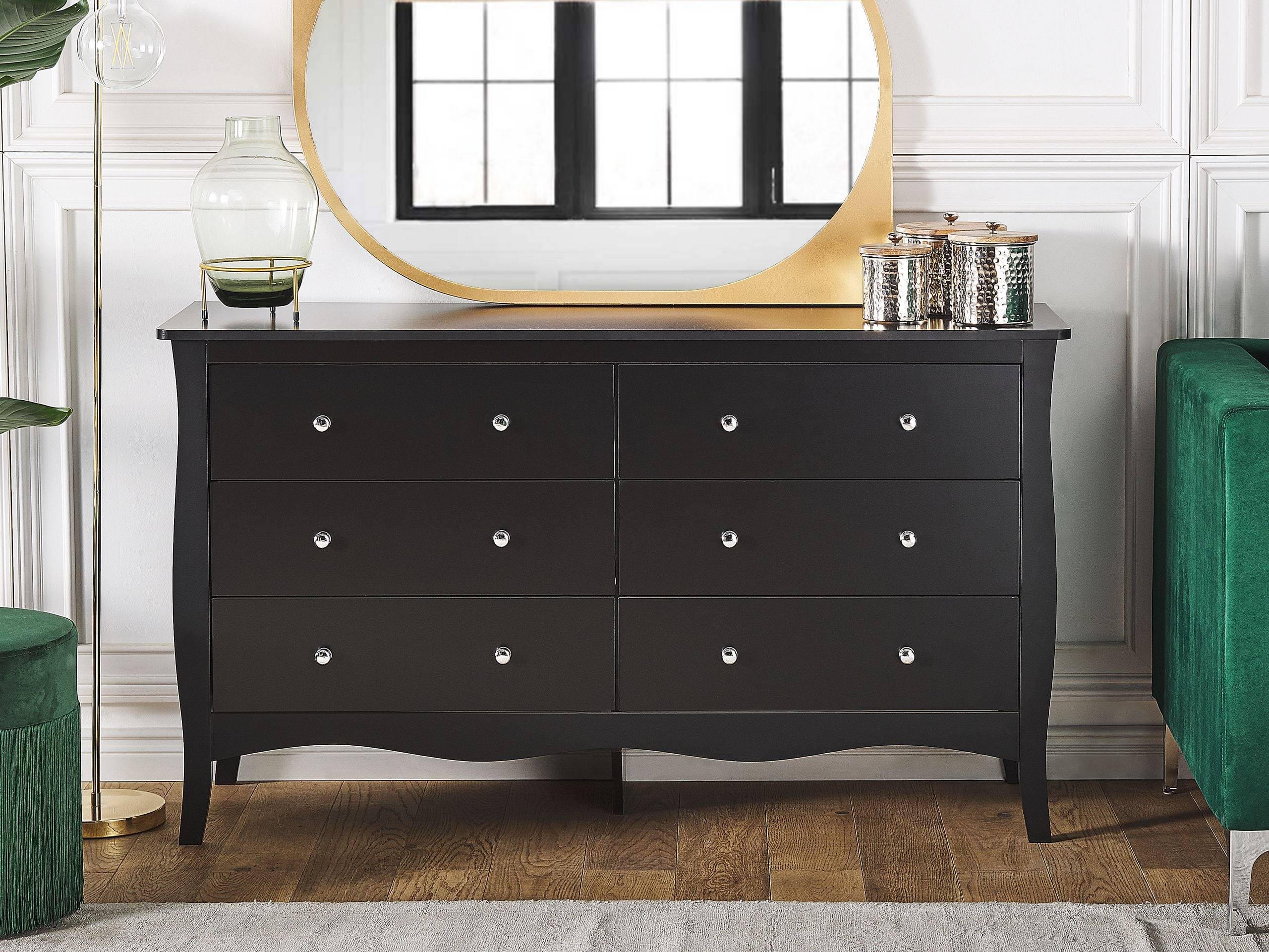 Beliani - Commode MDF Noir WINCHESTER - 130x40x75- Beliani - Image 1