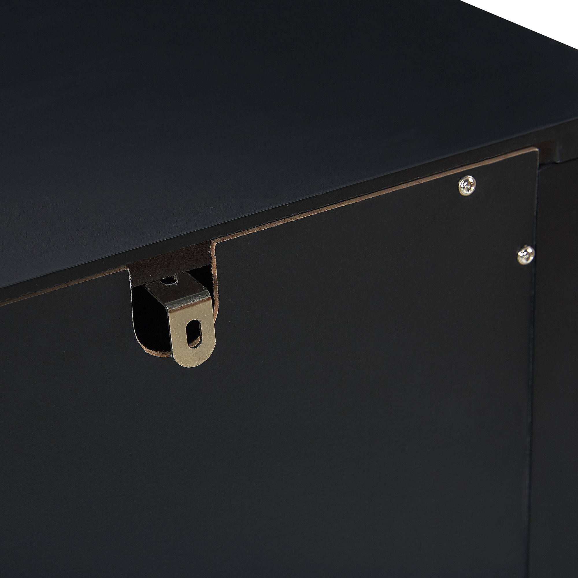 Beliani - Commode MDF Noir WINCHESTER - 130x40x75- Beliani - Image 8