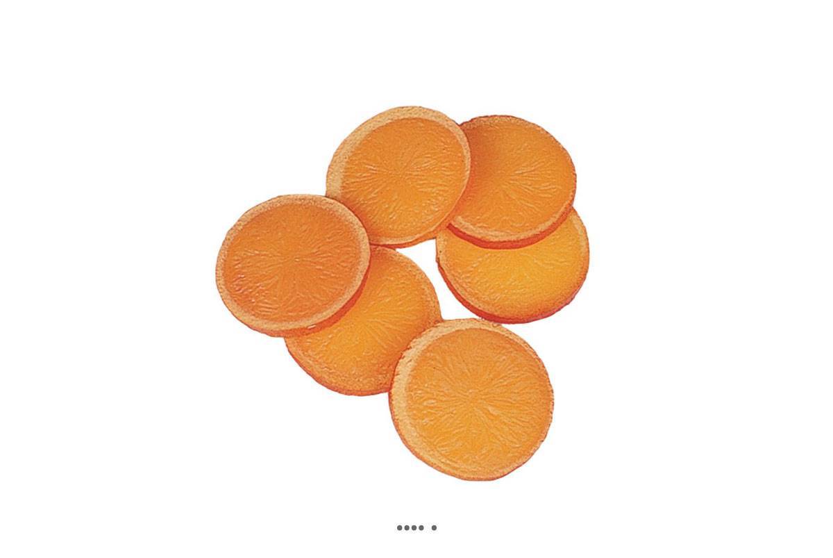 Artificielles - Tranches d Orange artificielle en lot de 6 en Plastique soufflé D 60 mm - Image 2