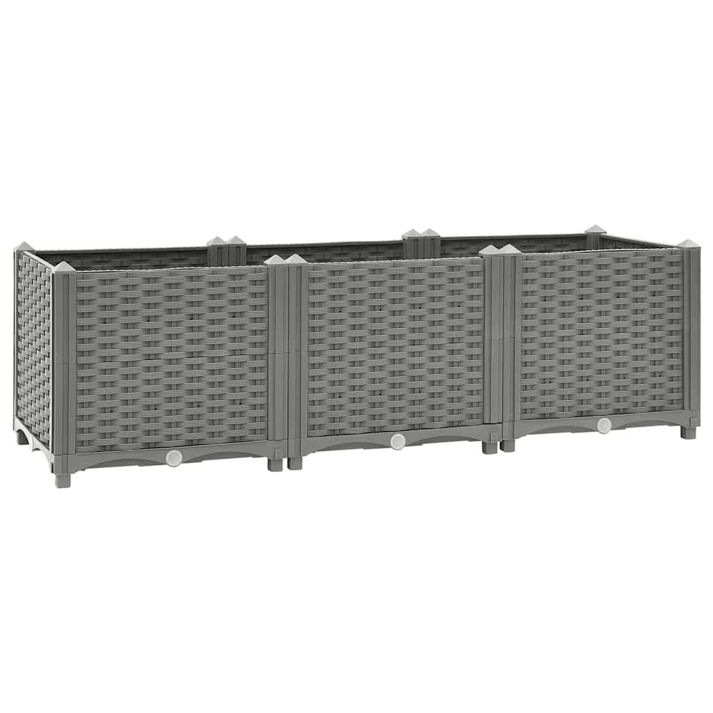 Prolenta Premium - Jardinière polypropylène gris 120 x 40 x 38 cm - Prolenta premium p341.2 - Image 2