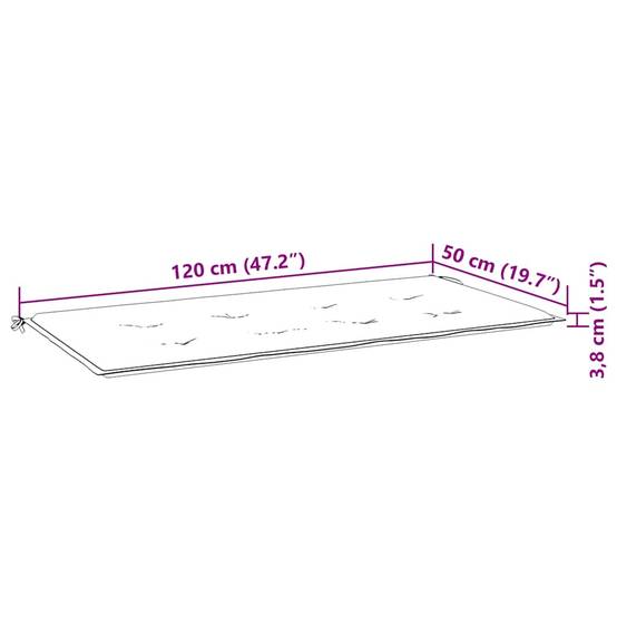 ComfortXL - Banc de Jardin Teck Massif Extérieur Empilable Coussin Vin Rouge 128cm - ComfortXL Outdoor Living - Image 9