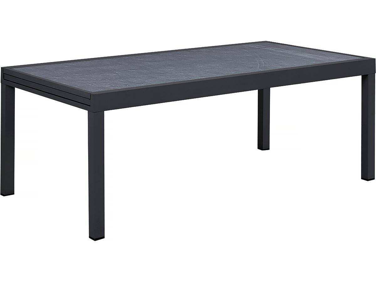 Table Extensible Et Chaises De Jardin En Aluminium "lagos" - 200/320 X 105 X 76 Cm - 12 Places - Gris Foncé -habitat Et Jardin - Image 3