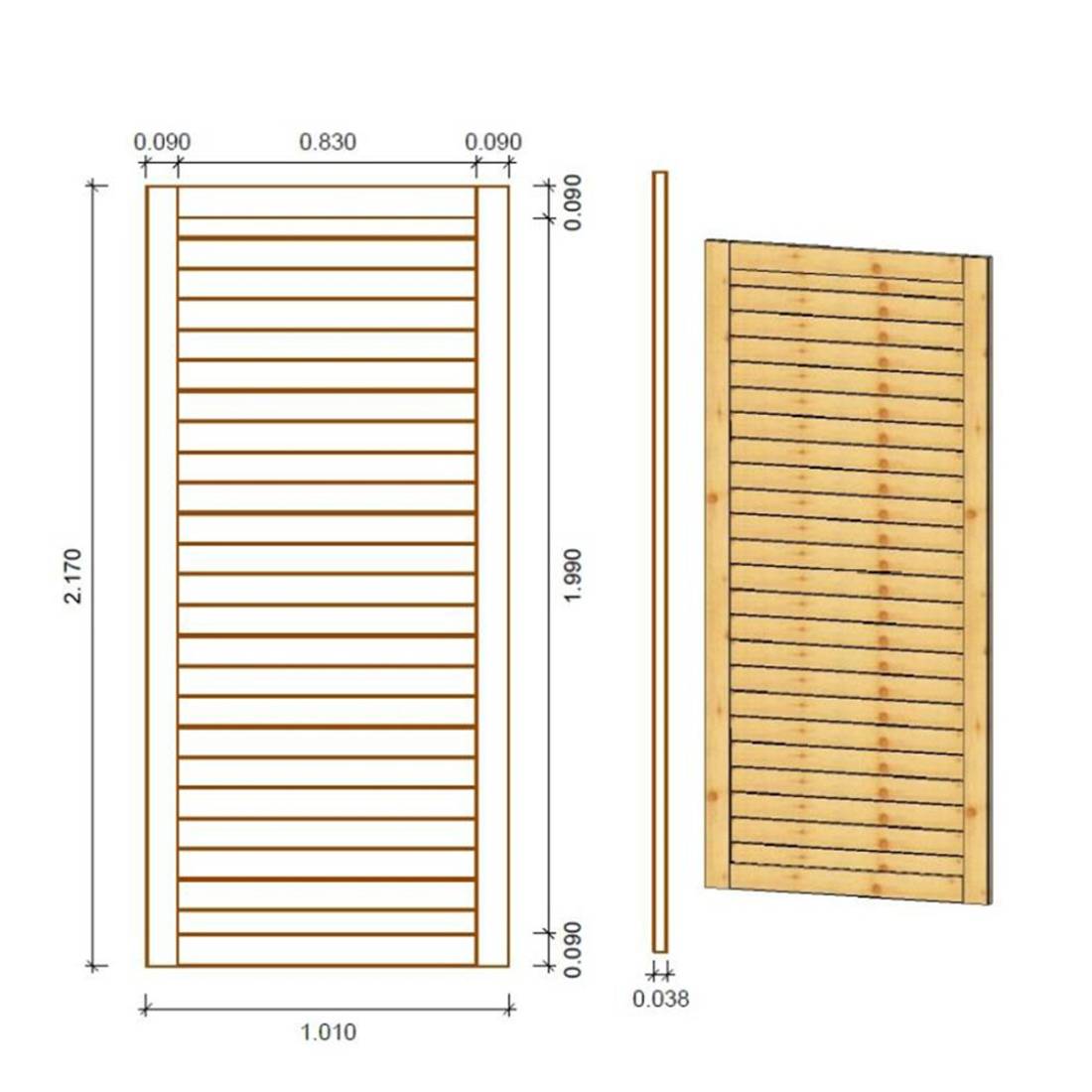Altanka - Panneau plein pour pergola 1,01x2,17m - ALT14 - ALTANKA - Image 3