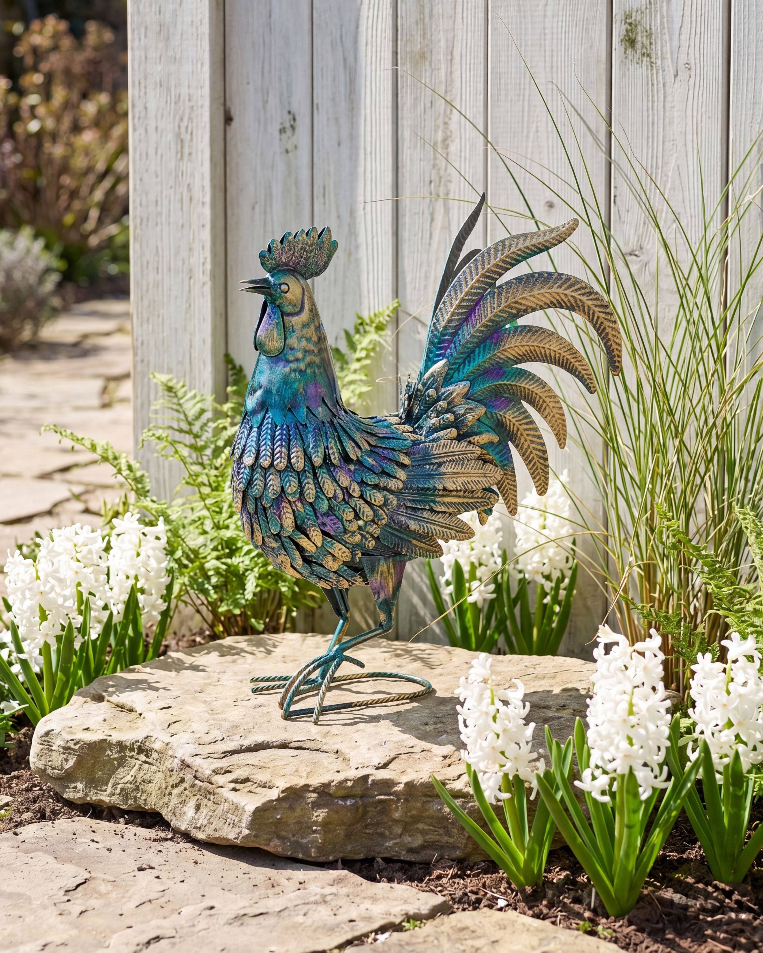 Beliani - Statue de jardin Métal Multicolore SIBULAN - 38x16x43- Beliani