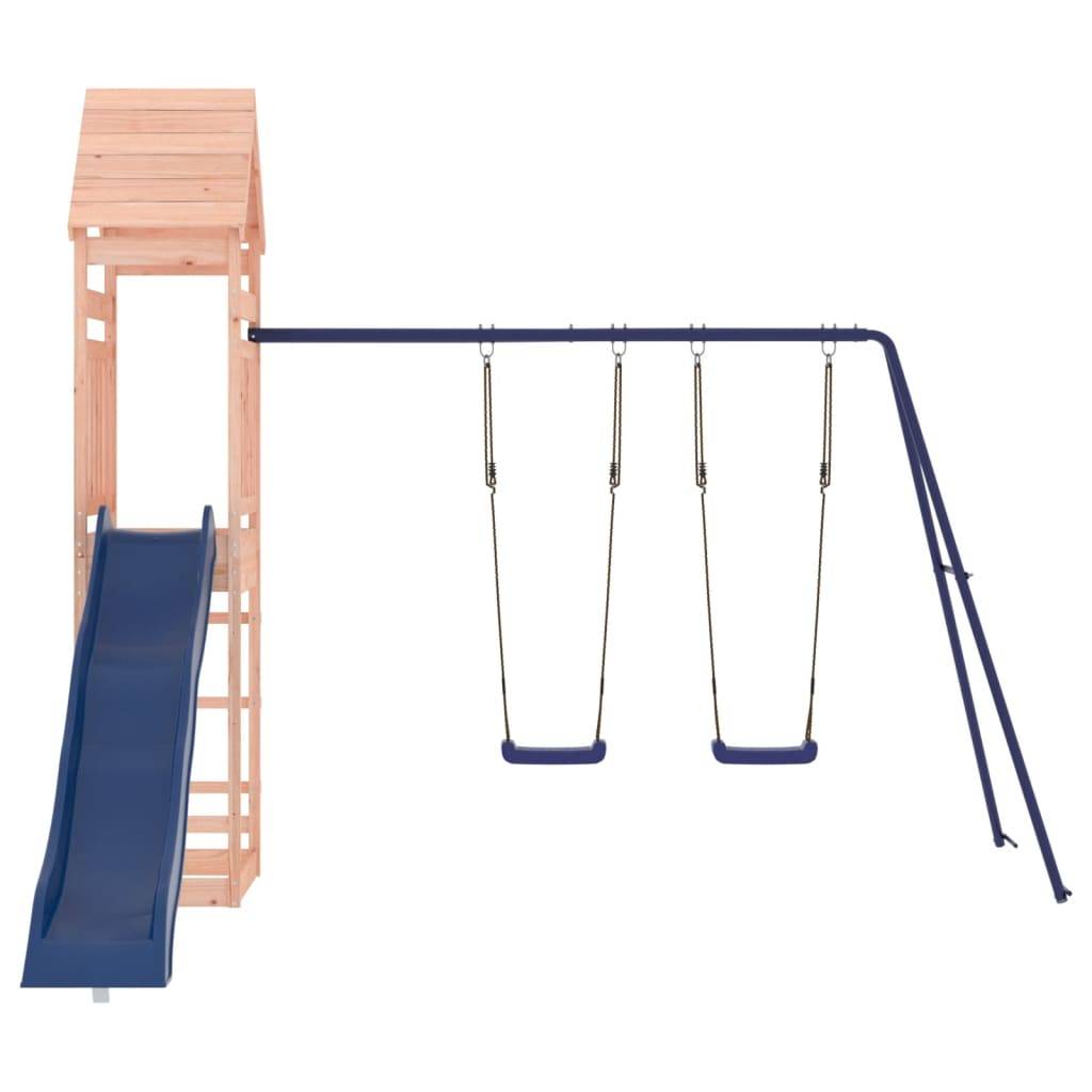 Helloshop26 - Aire de jeux d'extérieur balançoires toboggan portiques robuste jeux jardin 315 x 373 x 264 cm bois massif de douglas - Image 4