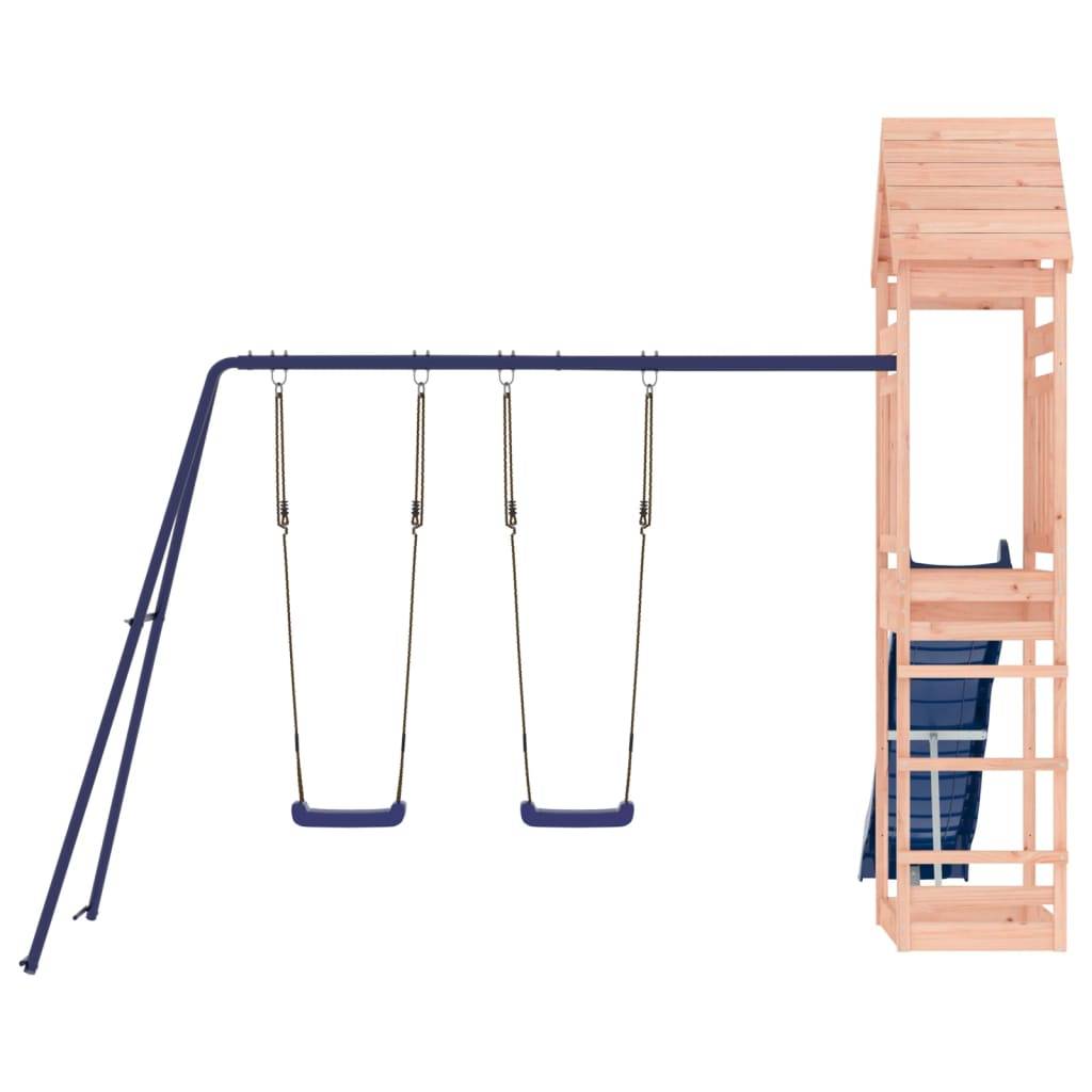 Helloshop26 - Aire de jeux d'extérieur balançoires toboggan portiques robuste jeux jardin 315 x 373 x 264 cm bois massif de douglas - Image 3