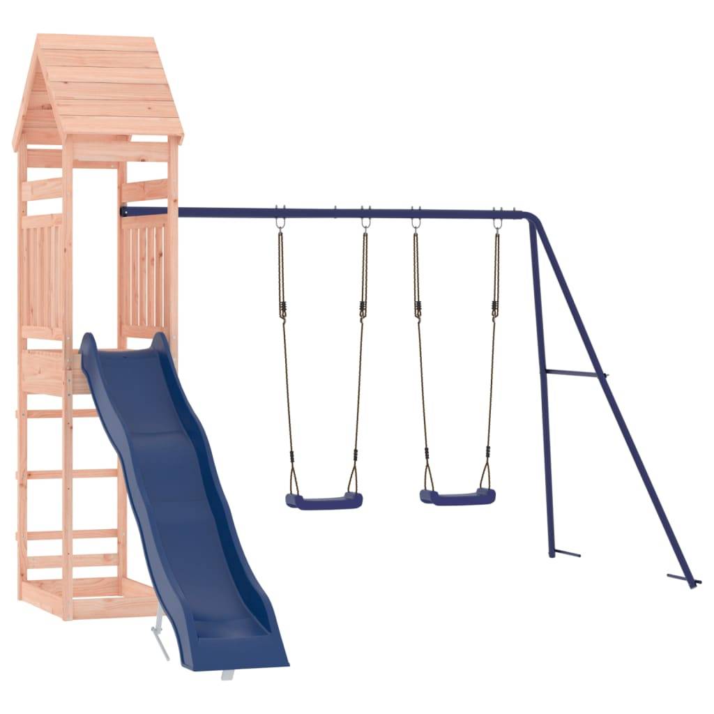 Helloshop26 - Aire de jeux d'extérieur balançoires toboggan portiques robuste jeux jardin 315 x 373 x 264 cm bois massif de douglas - Image 2