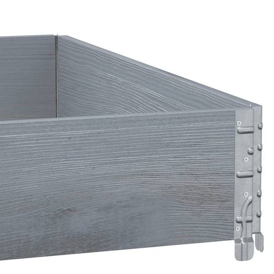 Jardinière bois de pin gris 100 x 100 x 21.5 cm - PANGIVO - Image 7