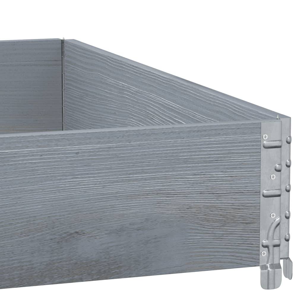 Jardinière bois de pin gris 100 x 100 x 21.5 cm - PANGIVO - Image 7