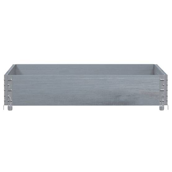 Jardinière bois de pin gris 100 x 100 x 21.5 cm - PANGIVO - Image 3