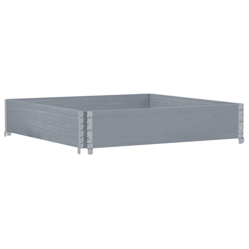 Jardinière bois de pin gris 100 x 100 x 21.5 cm - PANGIVO - Image 5
