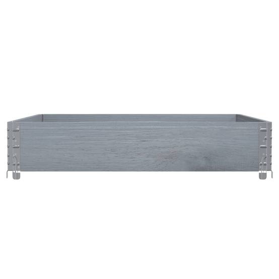 Jardinière bois de pin gris 100 x 100 x 21.5 cm - PANGIVO - Image 4