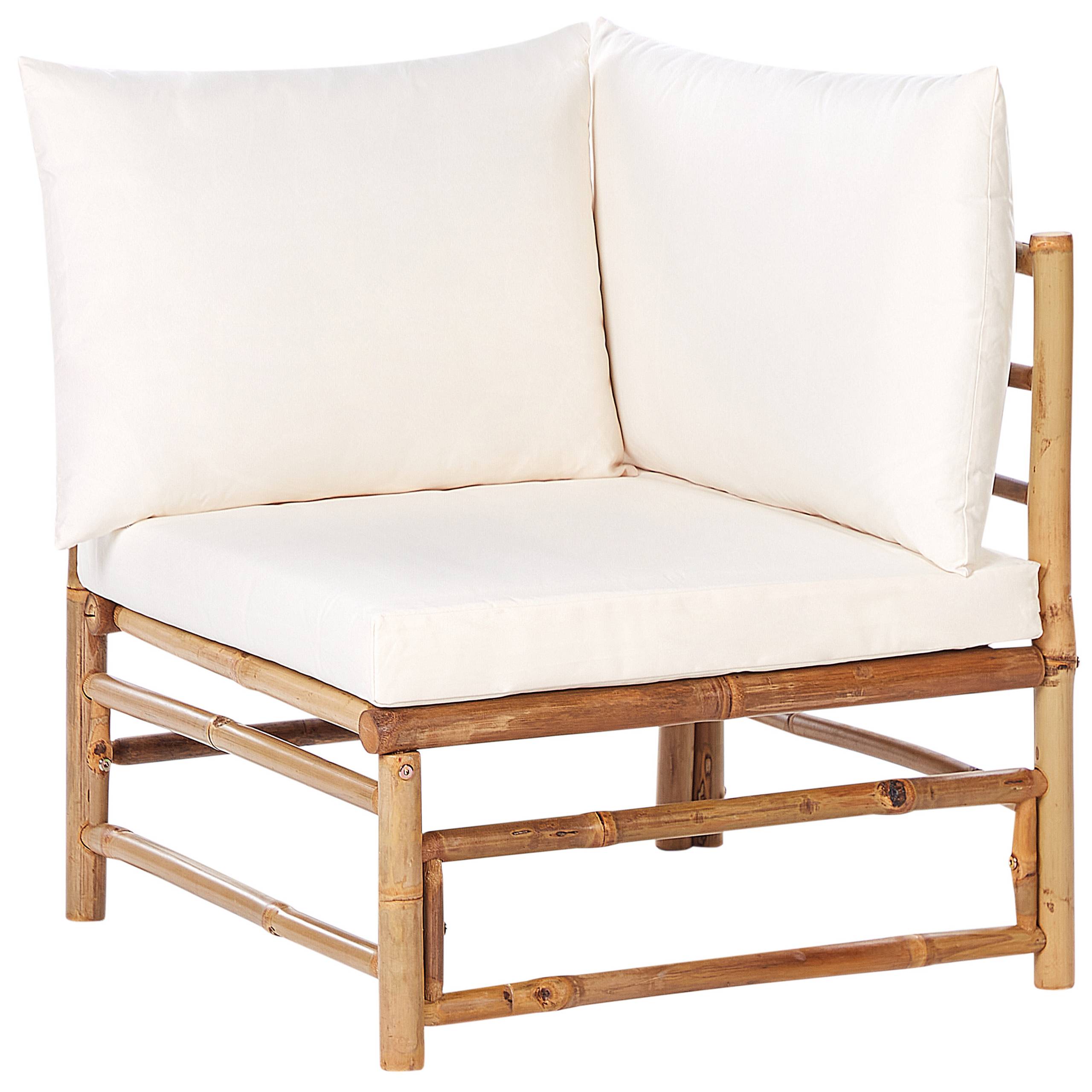 Beliani - Set de jardin, 4 Personnes Bambou Blanc cassé CERRETO - Beliani - Image 9
