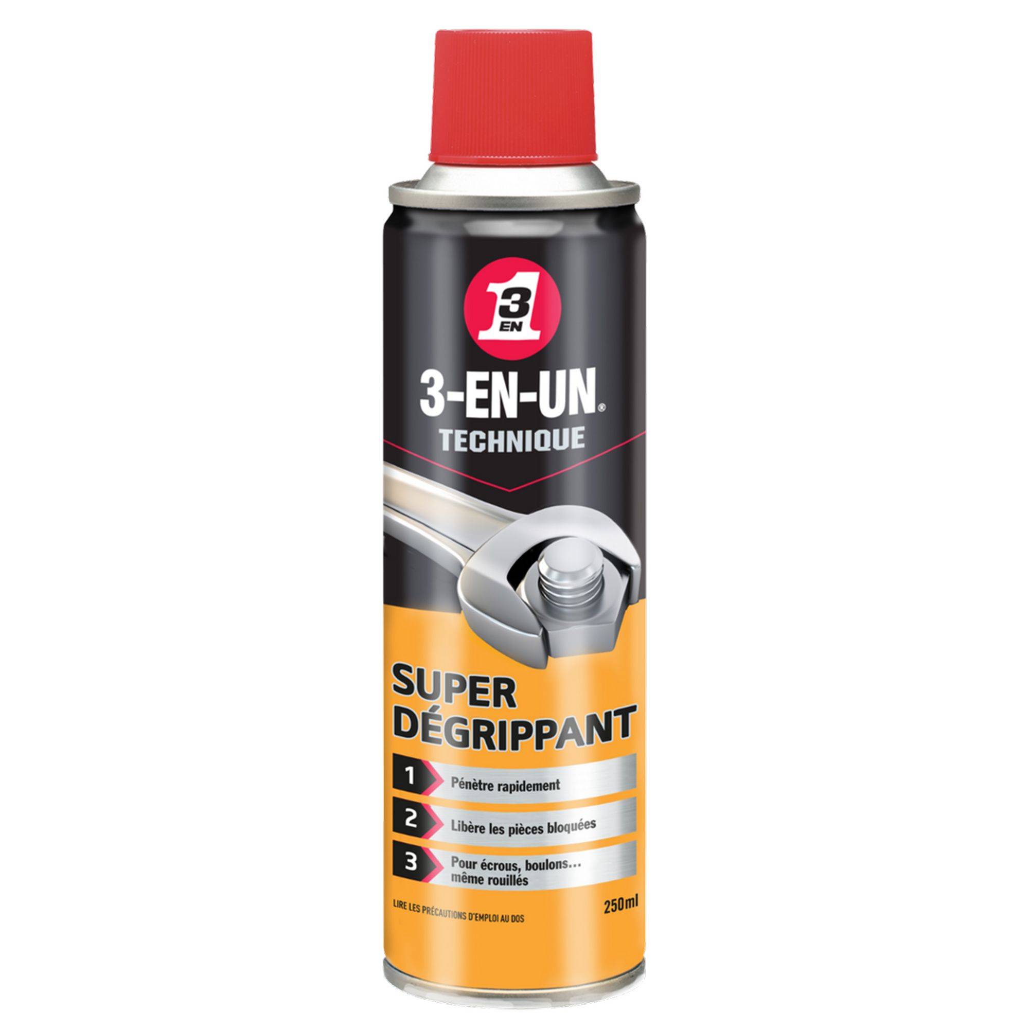 Bombe super dégrippant 3 en 1 aérosol 250ml - Image 2