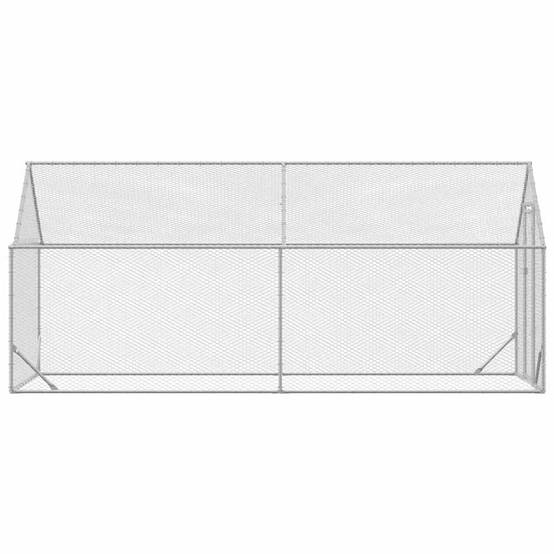 Grand Enclos Poules Acier Galvanisé Walk-in Spacieux Jardin 4x1,7m - ComfortXL Outdoor Living - Image 5