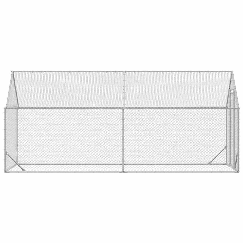 Grand Enclos Poules Acier Galvanisé Walk-in Spacieux Jardin 4x1,7m - ComfortXL Outdoor Living - Image 5