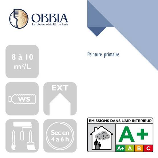 Peinture d'impression primaire ObbiaPrim 801 WS OBBIA - bidon 5kg - OBBIAPRIM801WS 5KG - Image 2