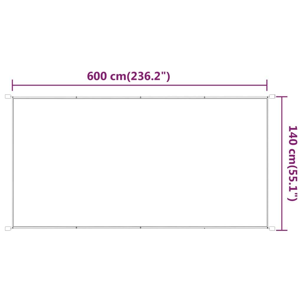 Helloshop26 - Auvent vertical 140x600 cm tissu oxford vert clair - Image 5