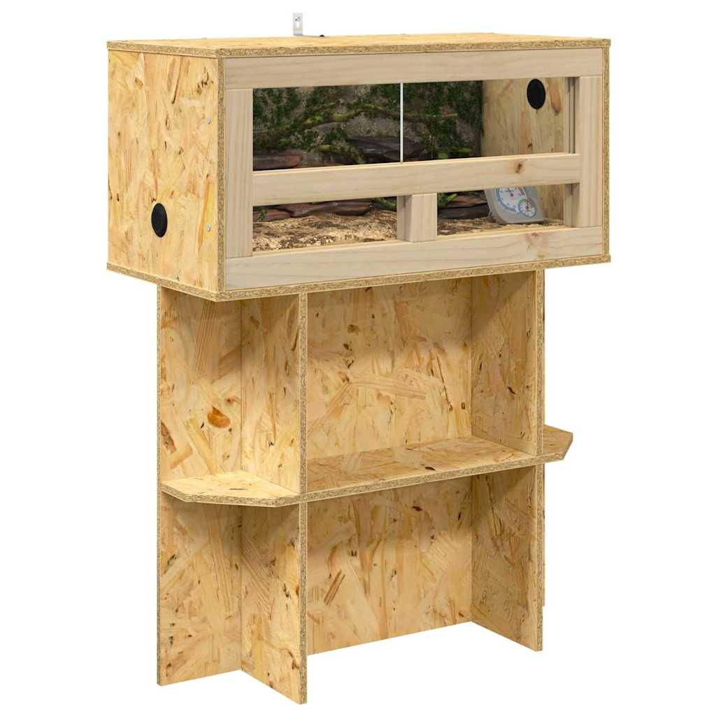 Vidaxl - Base de Terrarium avec étagère Marron 60 x 30 x 50 cm OSB vidaXL 876741 - Image 4